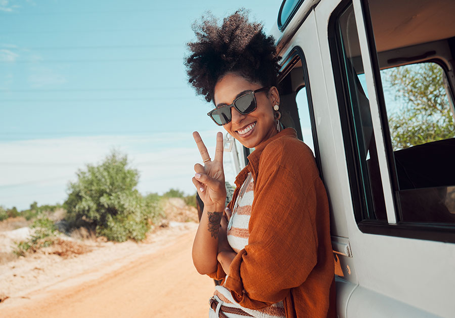 hair restoration woman outdoors